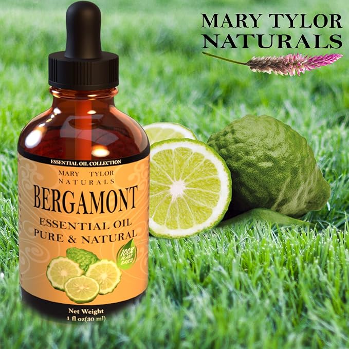 Bergamot Essential Oil (1 oz), Premium Therapeutic Grade, 100% Pure and Natural, Perfect for Aromatherapy, Diffuser, DIY by Mary Tylor Naturals