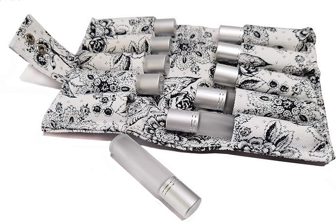 Essential Oil Purse Canvas Oil Pouch Storage Bag 10-bottle 5ml-10ml Perfume Bottle Oil Travel Bag Nail Polish Bag