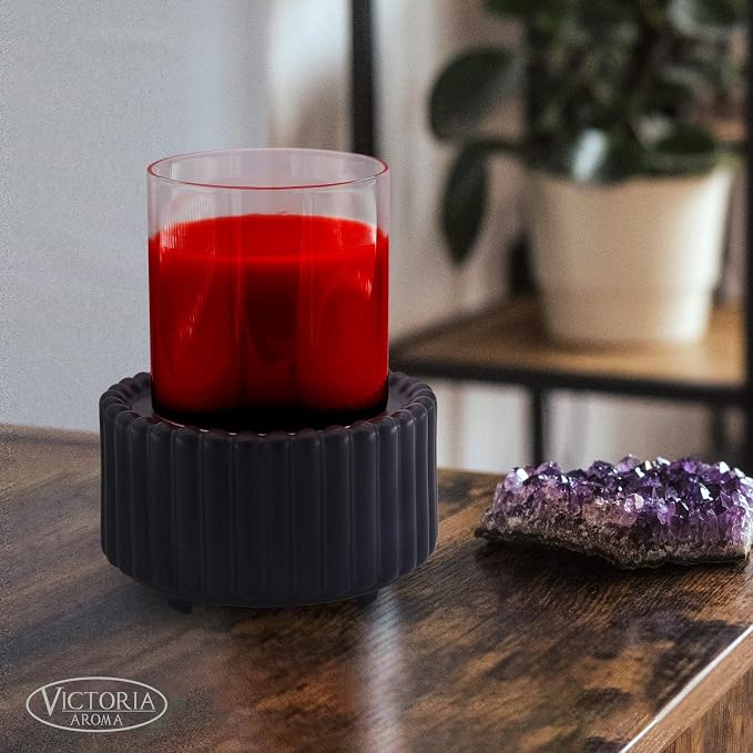 VICTORIA AROMA Ceramic Wax Melt Warmer 3-in-1 Candle Wax Warmer for Scented Wax Melter Electric Fragrance Wax Burner for Home Office Bedroom Gift & Decor…