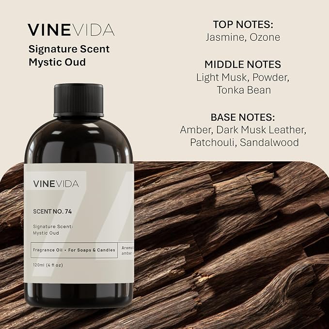 VINEVIDA 4oz Scent No.74 Fragrance Oil for Candle & Soap Making - Natural Candle Scents Made in USA