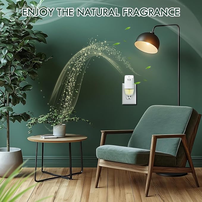 Plug In Air Freshener Refills - Citronella Lemongrass Fragrance, 12 Count Aromatherapy Oil Diffuser for Home, Bathroom and Outdoors - Compatible with Air Wick, Compatible with Glade