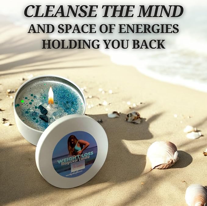 – Weight Loss Candle | Spiritual Candle for Willpower, Discipline & Focus | Hoodoo, Wiccan, Pagan, Conjure | Manifestation & Motivation Ritual (4oz)