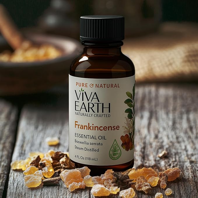 Frankincense Essential Oil – 100% Pure and Natural Frankincense Essential Oil for Skin, Hair and Scalp, Diffusers, Massage, DIY Soap and Candle Making, – with Dropper, 4 oz
