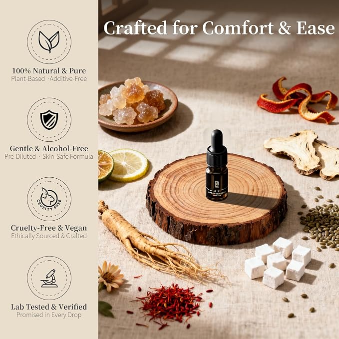 Nourish Digestion Relief Essential Oil Blend – Frankincense, Bergamot & Panax Ginseng for Abdominal Ease, Bloating Relief & Digestive Support – 5ml Natural, Skin-Safe (0.17 Fl Oz (Pack of 1))