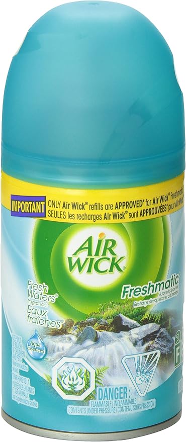 Air Wick Automatic Air Freshener Spray Refill, 1ct, Fresh Waters, Odor Neutralization, Essential Oils