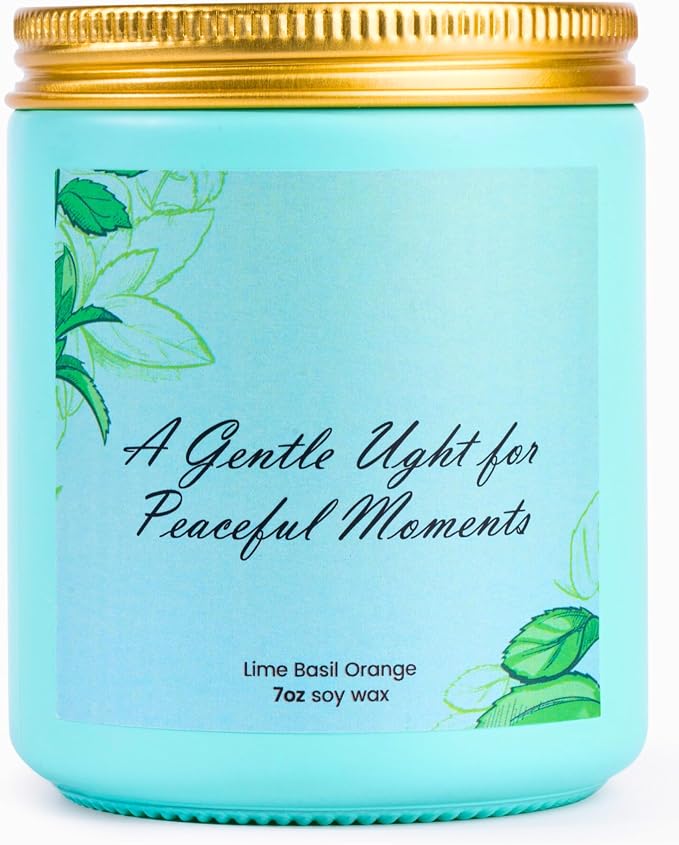Lime Basil Orange Soy Candle 7oz – Relaxing Aromatherapy | Citrus herbal blend · Clean burn · Long-lasting scent · Uplifting mood · Stress relief · Fresh home feel · Gift ready