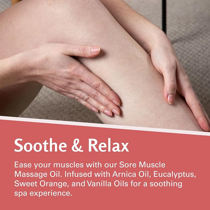 Arnica Sore Muscle Massage Oil with Collagen, Stem Cells, and Menthol, Anti-Cellulite Therapy for Full Body, Fast-Absorbing Multipurpose Treatment by M3