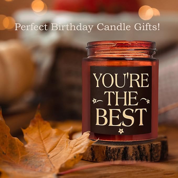 You're The Best Candle - Gifts for Men Dad Husband Boyfriend - Birthday Gifts for Women Sister Daughter Mom - Thank You Candle for Friends Coworker - Natural Soy Wax Scented Candle for Home
