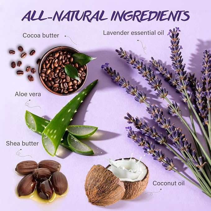 Relaxing Bath Gift Set for Women 8pcs Lavender Spa Gift Set Gift Baskets for women Mom Wife Sister Teen Best Friend Christmas Birthday Valentine's Mother's Day with Lavender Essential Oil Shea Butter