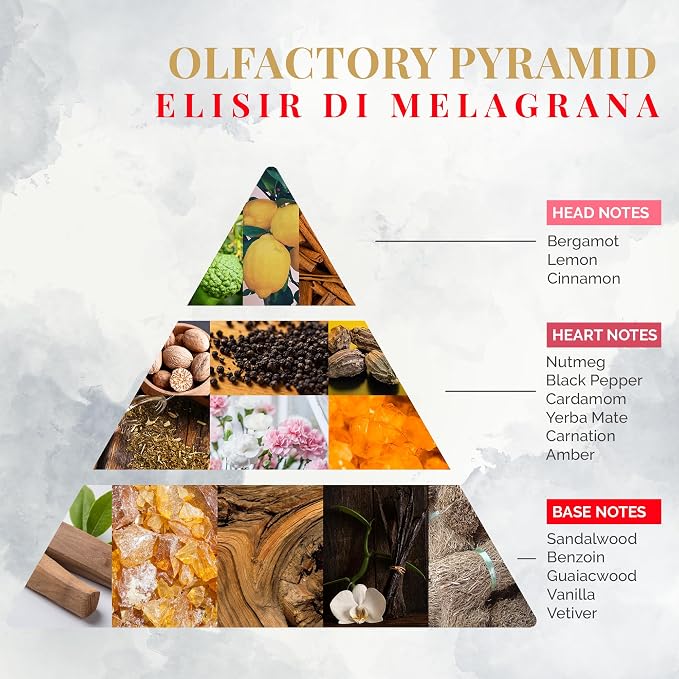Logevy Firenze 1965 Elisir Di Melagrana – The Pomegranate Elixir Home Fragrance Spray from Master Perfumer in Italy with Spicy & Woody Notes to Captivate the Senses & Enliven Any Room – 100ml
