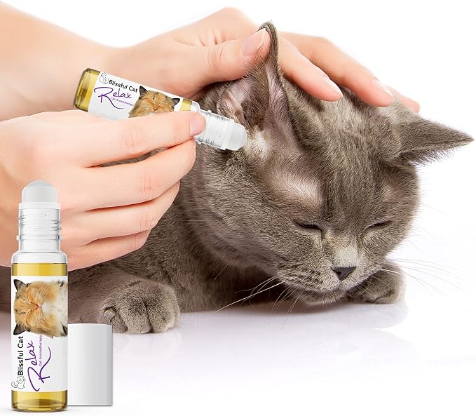 The Blissful Cat Relax Aromatherapy Roll On for Your Cat's Anxiety, 0.45-Ounce