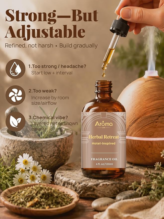 Herbal Retreat Fragrance Oil, Clean Herbal Spa Scent | Fragrance Oil for Ultrasonic and Waterless Diffusers and Crafting