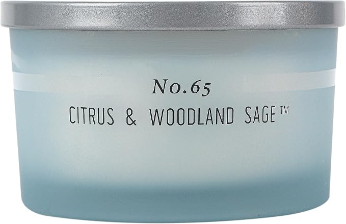 Citrus & Woodland Sage Candle, 15 Ounces, 3 Wicks, Refreshing Sage Aroma for Spa-Like Relaxation