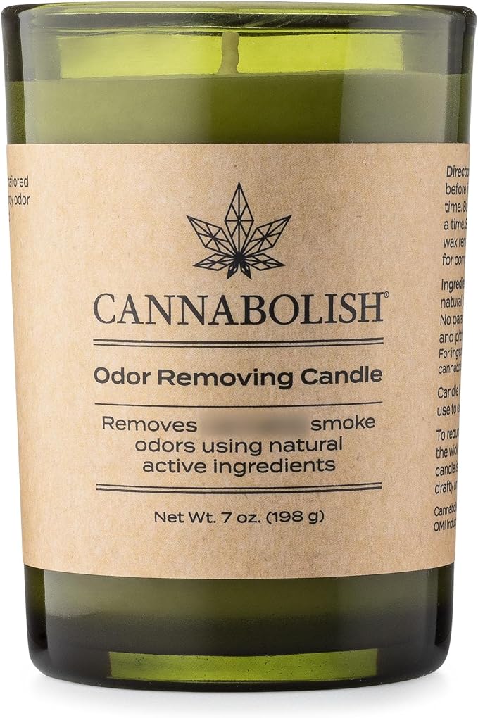 Cannabolish Smoke Odor Eliminating Candle, 7 oz, Natural Ingredients, Wintergreen scent