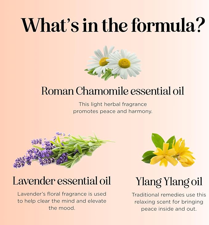 Relaxing Essential Oil Roll On - Aromatherapy Essential Oil Roller with Calming Essential Oils - Relaxing Essential Oil Blend with Lavender Ylang Ylang Chamomile & Geranium for Stress Support (2 Pack)