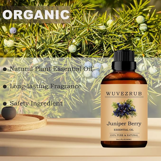 Juniper Berry Essential Oils, 60ML Pure and Natural Essential Oil for Aromatherapy Diffuser - Juniper Berry /2 Fl Oz