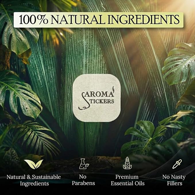 AROMA STICKERS® (Grapefruit, Pack of 3) - 100% Natural Essential Oil Stickers for Face Mask & Pillow (12 Stickers/pc) -Pure Essential Oil Scented Mask Patch/Personal Aroma/Relaxing/Refreshing