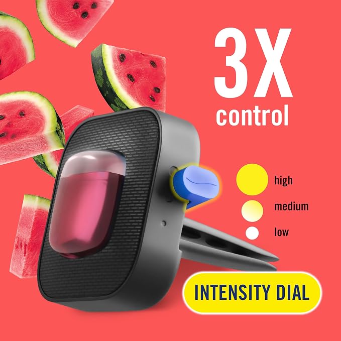 Car Air Freshener Vent Clip Sweet Watermelon Vine Scent, 2 Count, .13 oz Total