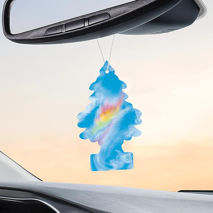 LITTLE TREES Car Air Freshener | Hanging Tree Provides Long Lasting Scent for Auto and Home | 24 Air Fresheners |Fire Rainbow