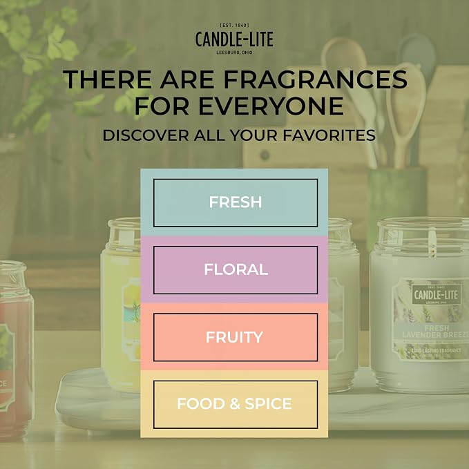 Candle-lite Essential Elements Scented Candles, Adventure is Calling, 16 oz Jar, Proudly Poured in The USA, Aromatherapy, Single-Wick with 50 Hours Burn Time, Perfect for Creating a Relaxing Ambiance