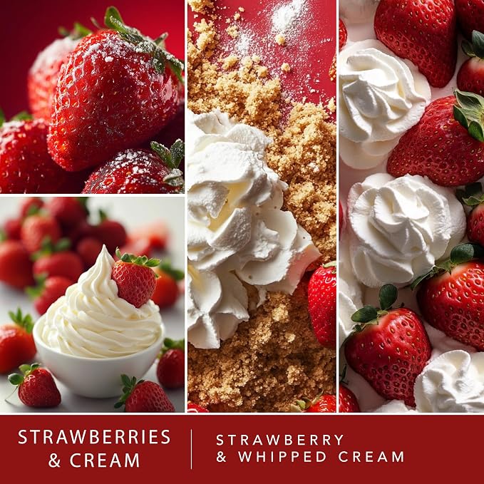ScentSationals Strawberries & Cream Scented Wax Melts - Strawberry & Whipped Cream, 10oz (24 Cubes)