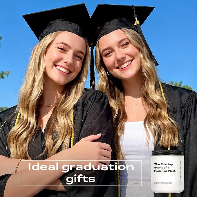 PhD Graduation Gifts, Doctorate Degree Present for Her, Him, 2026 Graduation Gifts for Women - Funny Dissertation, Congrats Grad Present for Doctoral Graduates, PhD Students - Lavender Scented Candle