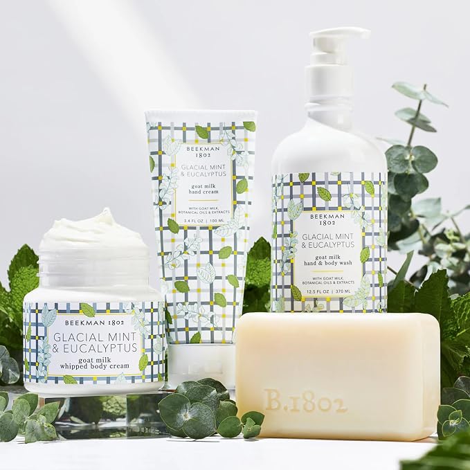 Beekman 1802 Face Wipes – Makeup Remover Wipes for Face, Facial Cleansing Wipes that Remove Makeup & Dirt, Travel Essentials, Face Wipes with Goat Milk & Aloe, Glacial Mint & Eucalyptus 30 Count
