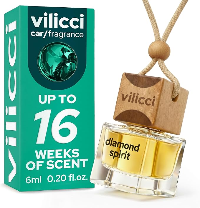 Vilicci Diamond Spirit Car Air Freshener – Spicy Clean Car Fragrance & Odor Eliminator | Long-Lasting Car Diffuser | Vegan & Cruelty-Free Fragrance Oils | Premium Auto Perfume | Lasts up to 120 Days
