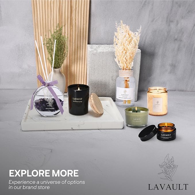 Lavault Reed Diffusers for Home Fragrance Scented - Fragrance Diffusers - Gift Set for Women - Essential Oil for Aromatherapy - Room Aroma Fresheners - Scent Diffuser for Home - Rose Ebony Aroma