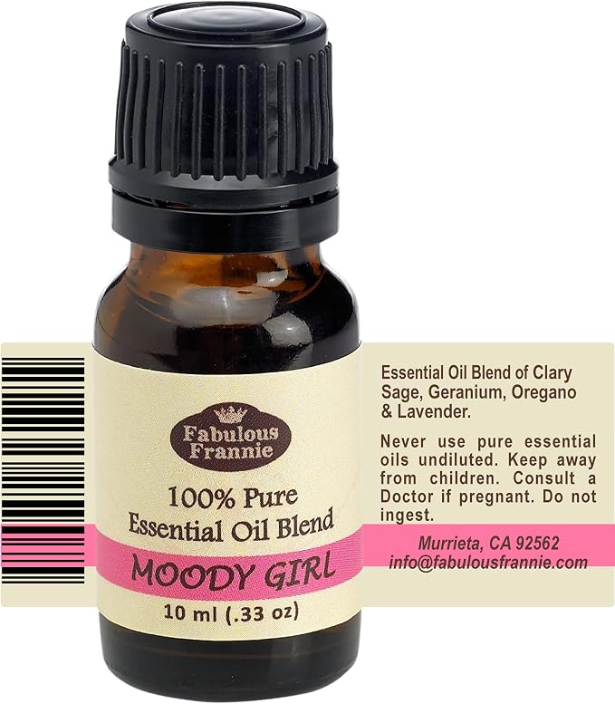 Fabulous Frannie Mommy Must Haves Pure Essential Oil Set Sleep Blend, Moody Girl Blend and Lavender .33oz (Pack of 3)