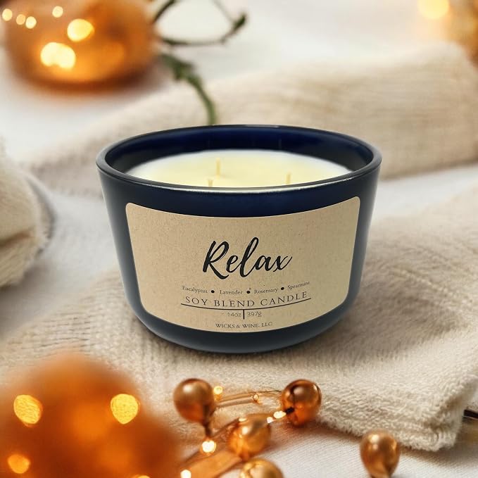 Wicks & Wine Candle (Relax)