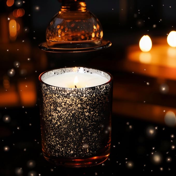 SHOWIN Thick Candle Jars for Making Candles 16 Pcs, 7 OZ Empty Jars with Wood Lids for Candle Making, Sample Container, Rose Pink