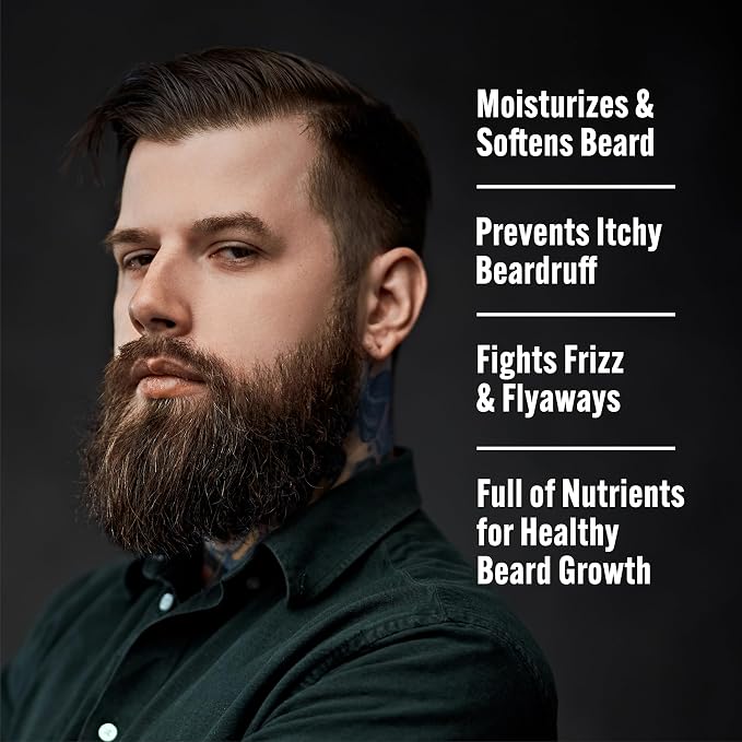 The Bearded Mack Grooming Co Beard Oil - Gamblin' Mack - Oud, Leather & Frankincense - Hydrates and Soothes, Handcrafted in USA, 1 Fl Oz