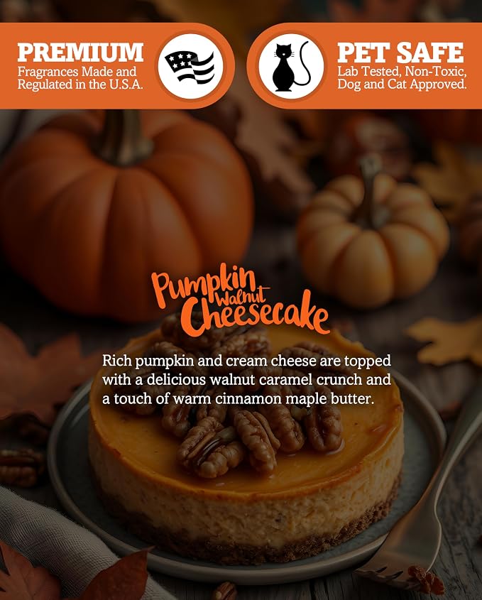 Pumpkin Walnut Cheesecake Soy Votive Candles - Scented with Natural Fragrance Oils - 6 Beige Natural Votive Candle Refills - Bakery & Food Collection