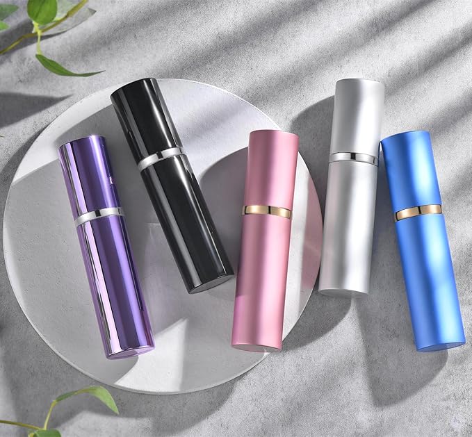 5 Pcs Travel Size Perfume Atomizer, 10ml/0.34oz Refill Bottle Mini Cologne Spray Bottle Refillable Perfume Bottle for Travel and Party with Tool