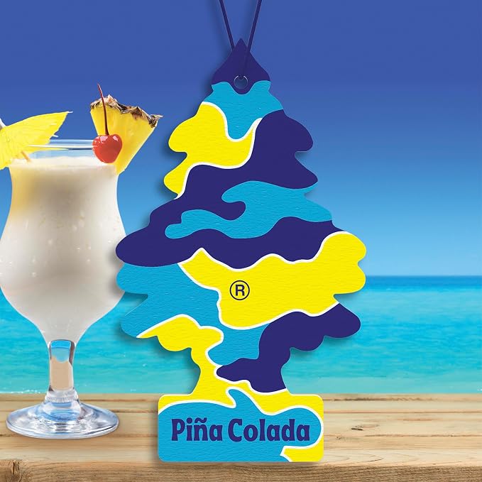 LITTLE TREES Car Air Freshener | Hanging Tree Provides Long Lasting Scent for Auto and Home | 24 Air Fresheners |Piña Colada
