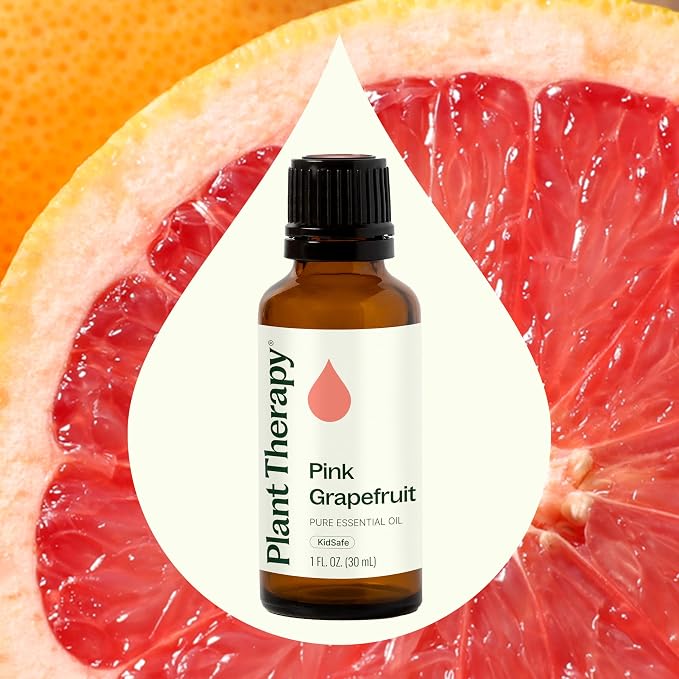 Plant Therapy Pink Grapefruit Essential Oil Pink 30 mL (1 oz), 100% Pure, Undiluted for Aromatherapy, Skin, Hair & Home