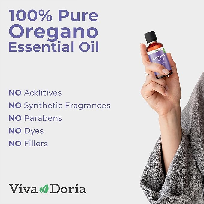 Viva Doria Oregano Essential Oil, 100% Pure, Natural Oregano Essential Oil, Undiluted, for Aromatherapy | Food Grade, 30 mL (1 Fluid Ounce)
