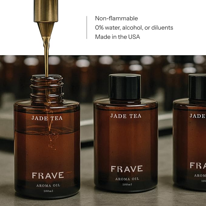 Jade Tea Hotel Diffuser Oil 100ml, 3.38 oz Aroma Oil, Scent Inspired by World’s Most Prestigious Grand Hotels, Aromatherapy Refill Fragrance for Waterless Cold Air Diffusers, Home, Office