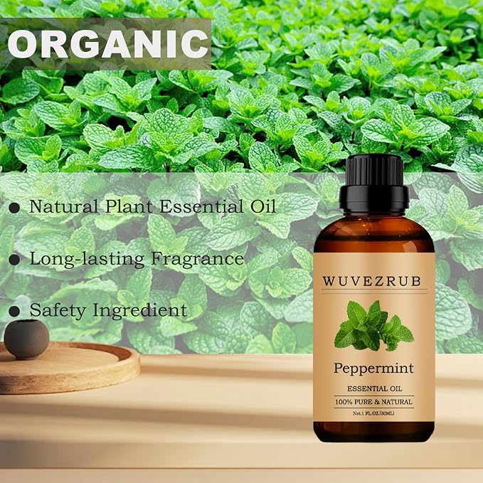Peppermint Essential Oils, 30ML 100% Pure and Natural Pepper mint Essential Oil for Aromatherapy Diffuser - Peppermint /1 Fl Oz