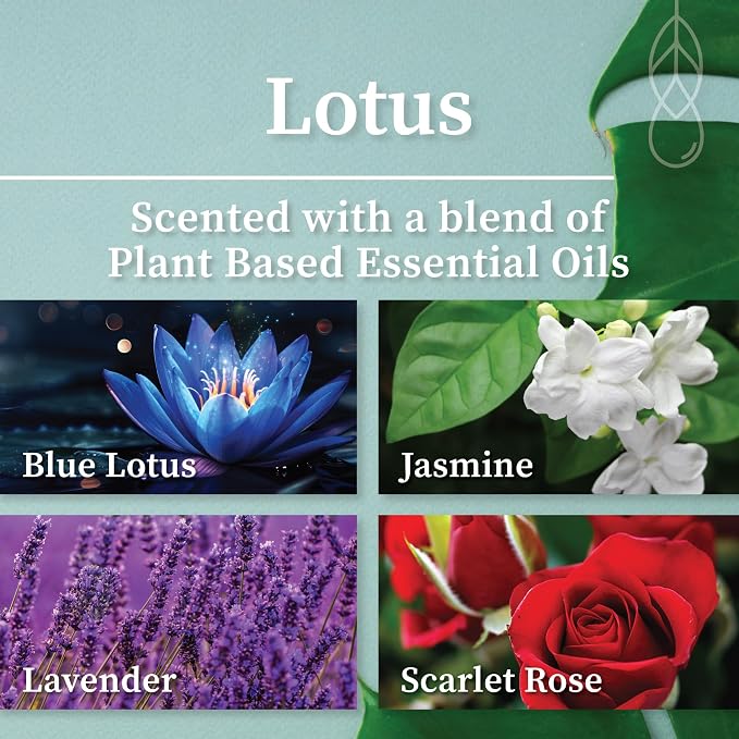 Hemlock Park Lotus Flower Apothecary Scented Candle | Crackling Wood Wick, Botanical Fragrance & Coconut Apricot Wax | Up to 80 Hour Burn Time | 16 oz | Made in USA