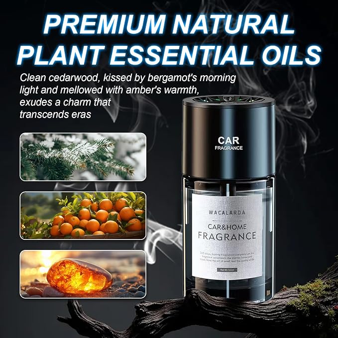 Smart Car Air Freshener Diffuser, Car Scent Diffuser for Essential Oil with 5 Adjustable Modes