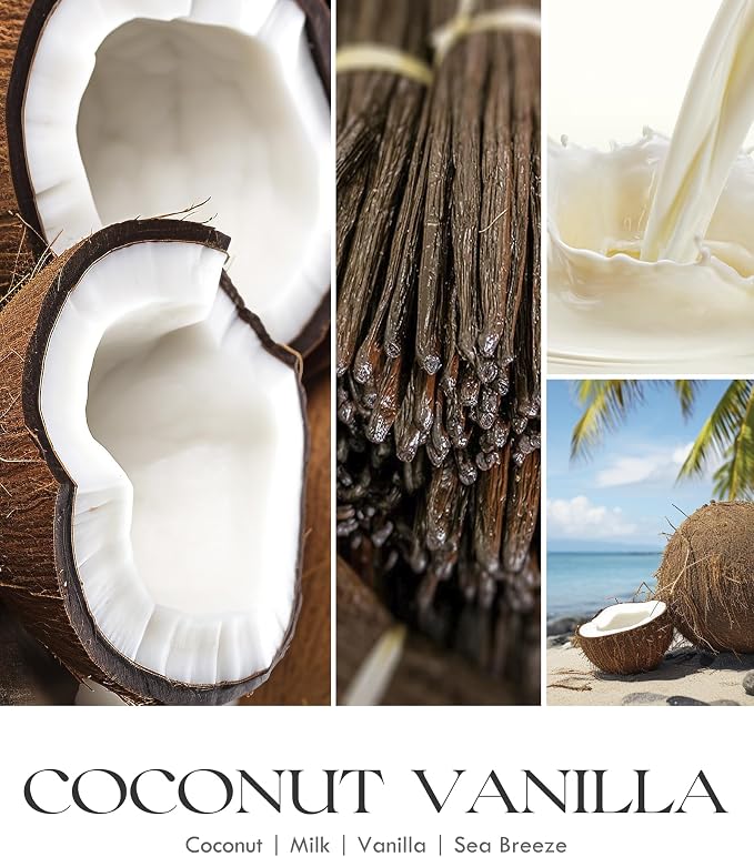 AOOVOO Coconut Vanilla Candles - 36 oz Scented Candles, Aromatherapy Candle, Soy Candle for Home Scented
