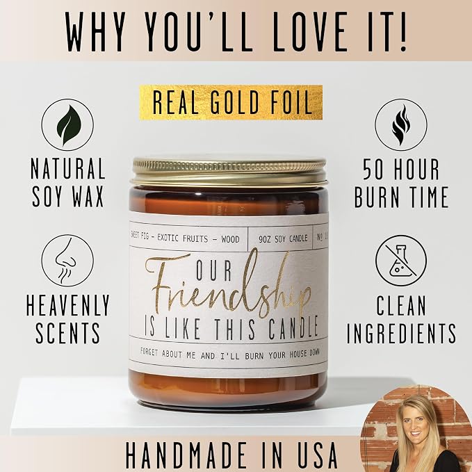 Soy Candle: Our Friendship, Fig & Sandalwood by Soy and Sass