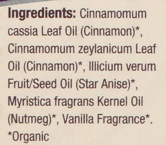 Nature's Answer 100% Pure Organic Essential Oil Blend, 0.5-Ounce, Vanilla/Cinnamon