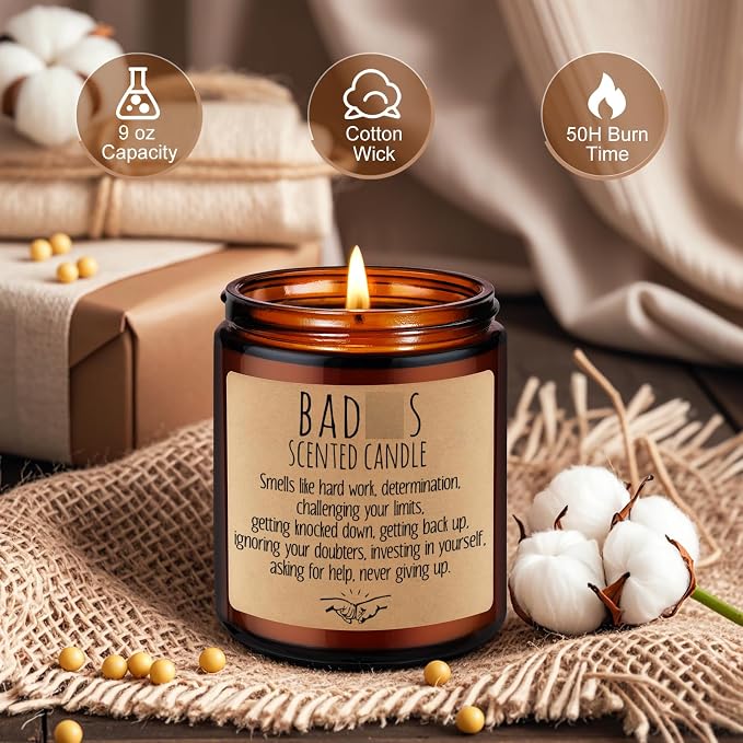 LEADO Scented Candle, Congratulations Gifts, Inspirational Candles for Women, Men, Friend - New Job, Promotion, Sobriety Gifts - Funny Graduation, Proud of You, Sober, You Did It, Motivational Ideas