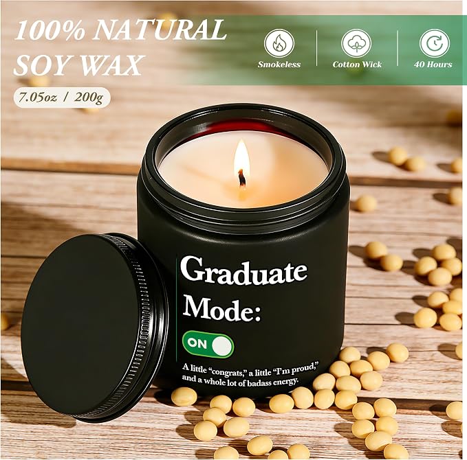 2026 Graduation Gifts for Her Him, Congratulations Grad Decoration for Women Men, Graduate Presents for Masters Degree High School College PHD Nurse, 7oz Funny Lavender Scented Candle, Style-K