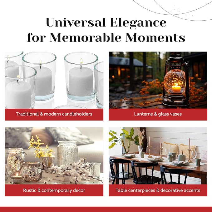 Fresh Linen Scented Votive Candles, Set of 12-1.25" Wax Candles for Home, Scented 10 Hour Burn Time - Aromatherapy, Spa Ambiance, Table Centerpieces & Home Décor