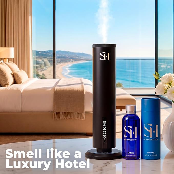 Inspired by 5-Star Hotel Malibu MB02 Hotel Scent Diffuser Oil | 5.07 Fl oz (150 ml) - Waterless Diffuser Oil Refill & Highly Concentrated Fragrance Oil, Diffuser Oil Scents, Hotel Oil Diffuser