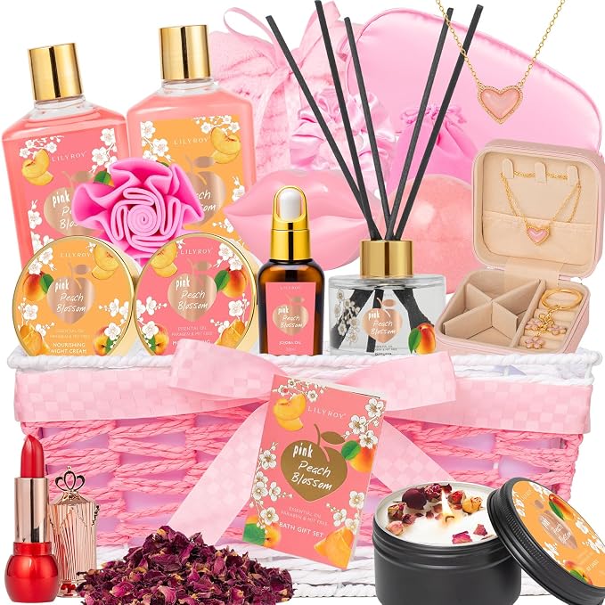 Gifts for Women, Gift for Birthday, Gift Basket for Mom - 23Piece Bath and Body Gift Baskets Set, Spa Gift Baskets for Women, Gift Sets | Gift for Mothers Day, Christmas, Holiday, Valentines Day